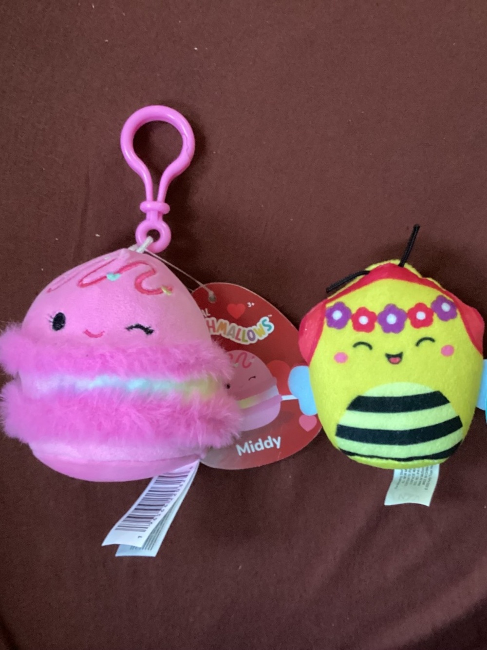 Squishmallows clip-on Middy and Sunny Plush bundle New with tag